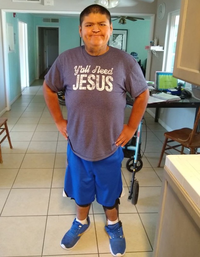 Beckett in July 2020, down to 196 pounds.