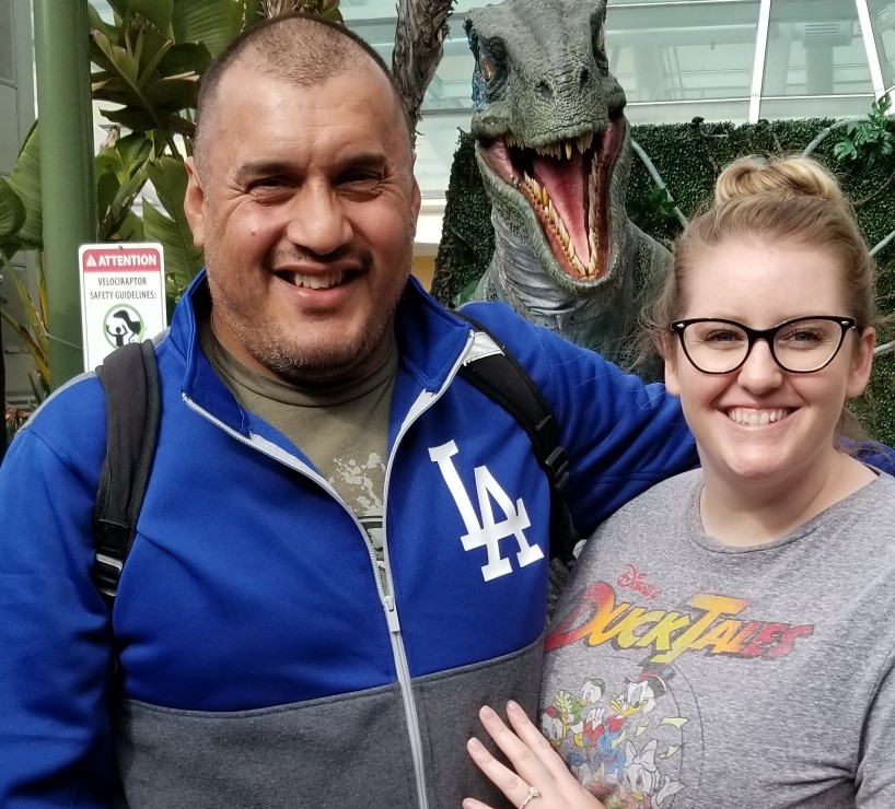 Family time for Juan and Emily means cheering on the Dodgers.