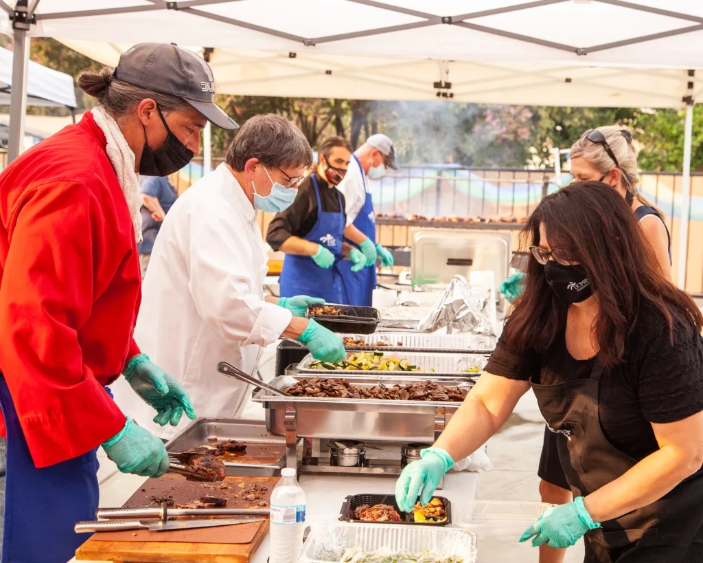 Allen and his team put together a delicious dinner at Pulling Strings.