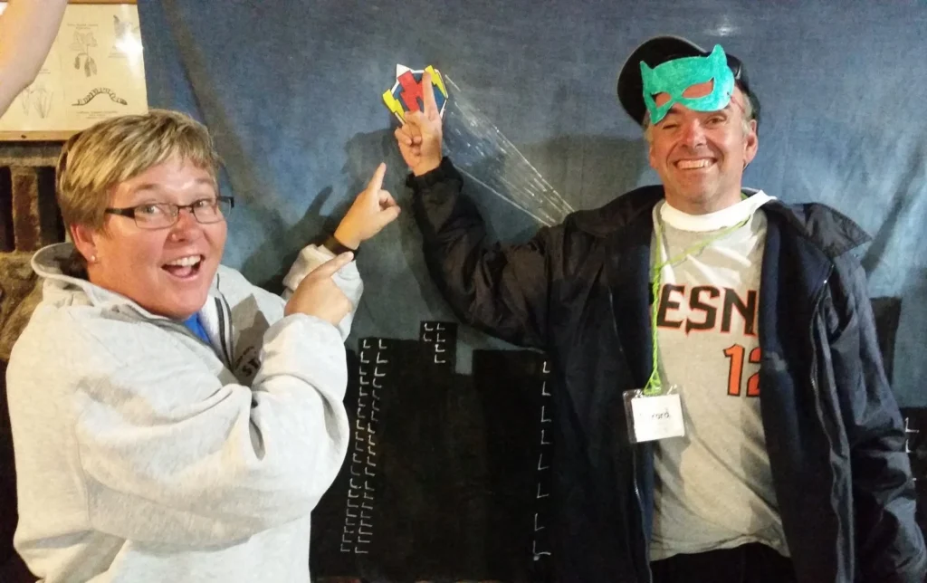 Students enjoy palling around with Cunningham.