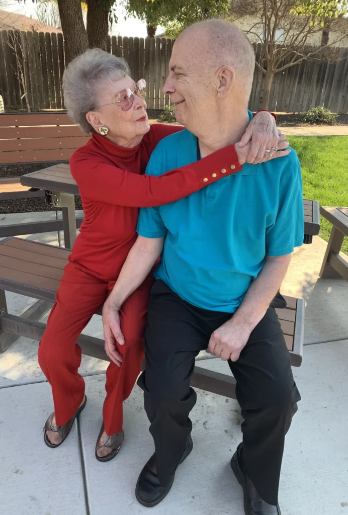 Vonny hugging her son Brian.